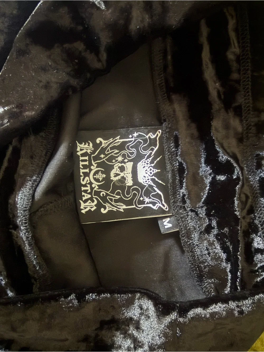Killstar Black Crushed Velvet Leggings